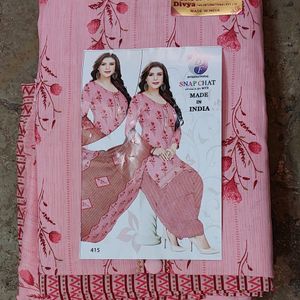 Pink Ethnic Dress Material