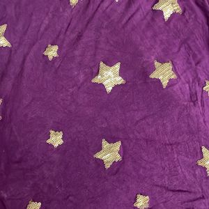 Purple Sequence Star Tank Top