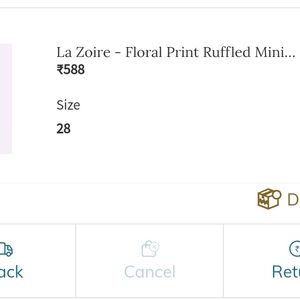 La-zoire Floral Print Ruffled Mini Skirt