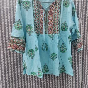 Blue Short Kurta