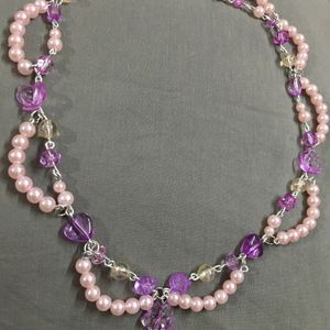 Fairy Purple And Pink Loop Necklace