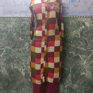Kurta Front Open With Trouser