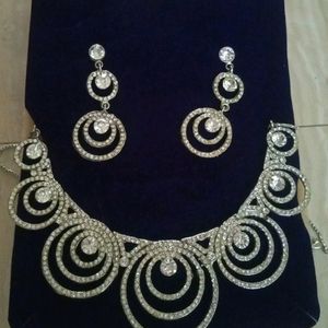 Diamond Stone Necklace Set