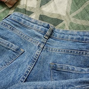 Denim Blue High-Waist Jeans