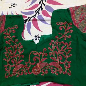 Embroidery Work Saree & Blouse