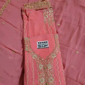 Pakistani Palazzo Semi Stitched Suit