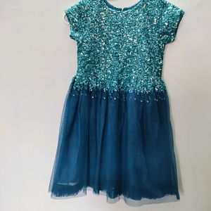 Girls Embellised Sequence Dress