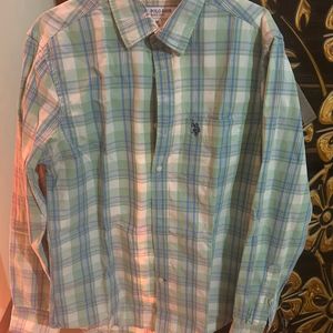 Us Polo Brended Shirt Sea Blue