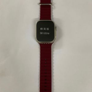 4G Smartwatch S8 ultra ( Maroon & Black Strap )