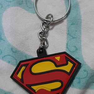 Spiderman& Superman Keychain