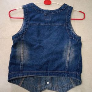 Sleeveless Denim Top