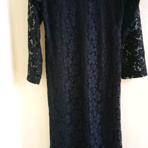 Black Lace long Kurti.