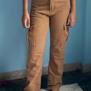 Coffee Brown Cargo Pants