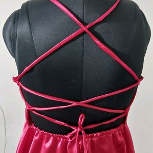 Red Short Frock For Women(size 28 To 40)