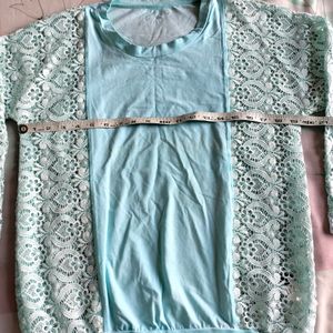 Net Sky Blue Top