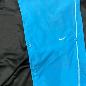 Nike sky blue cotton trackpants