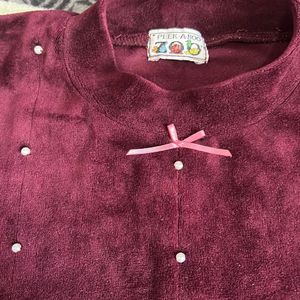 Winters Velvet Dress For Girls