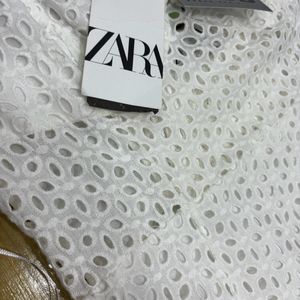 Zara White Dress Size -L