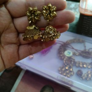 Jhumkas And Ring Combo