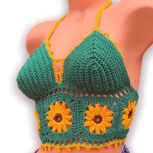 Crochet Germane Square Bikini Top