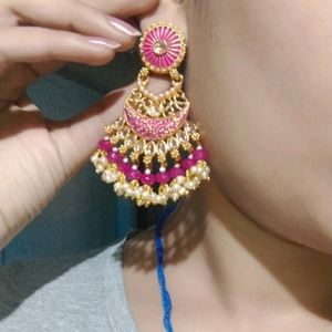 Meenakari Earring, Attractive Kundan Earring