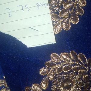 Velvet Dark Blue Colour Lace