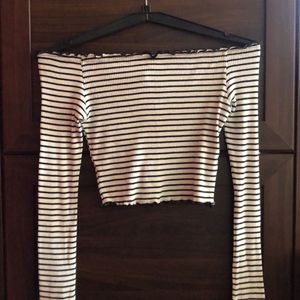 H&M Offshoulder Striped Top