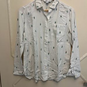 Women’s White Printed Shirt XS