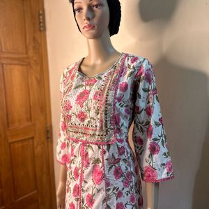 Cotton Kurti with Sequence Work