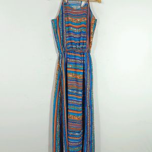 Global Desi Multicolor  Printed Maxi Dress (Women'