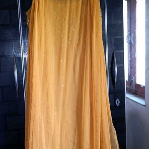 Vishudh Bright Yellow Anarkali With Dupatta