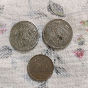 Rare 1975-76 Indian coins