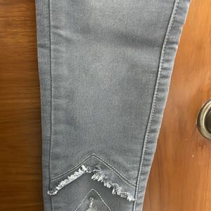 High Waist Grey Jeans