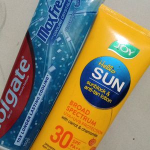 *Combo Offer *JOY Sunscreen And Colgate Maxfresh