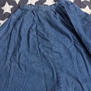 Full Denim Classic Skirt