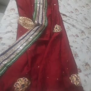 Maroon Saree