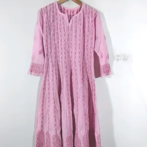 Pink Embroidered Kurta (Women's)