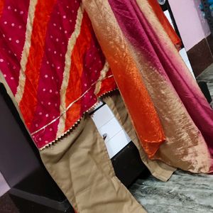 😍Amazing Leheriya Printed Kurti Pant Dupatta🥰