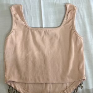 Pretty Crop Top With  Embellished Stones