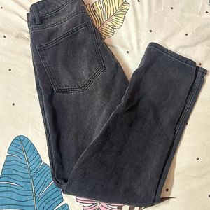 Charcoal Grey Mom Fit Jeans