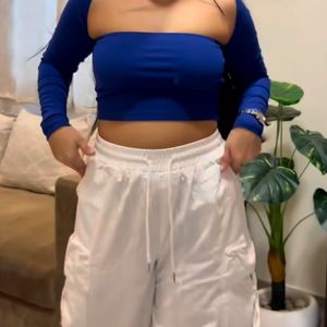 Blue Crop Top