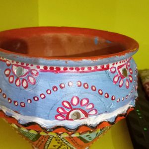 Home Decor Mud Flower Pot Or Vase