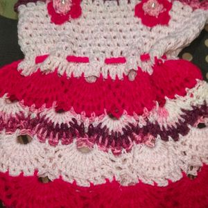 Kids Baby Girls Handmade Winter Dress New