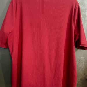 Gia Red Ribbed Top