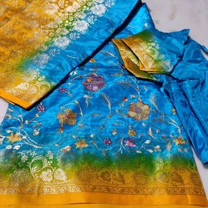 🆕 Beautiful Silk Sari With Blouse 🔥