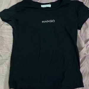 Mango Branded TShirt Black