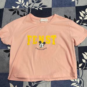 Pink Crop T-shirt