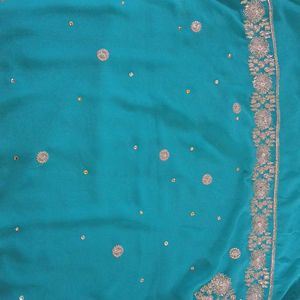 Crepe Festive Wear Saree With Blouse