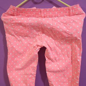 Coral Pink Girls Pant