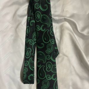 Green Paisley Necktie